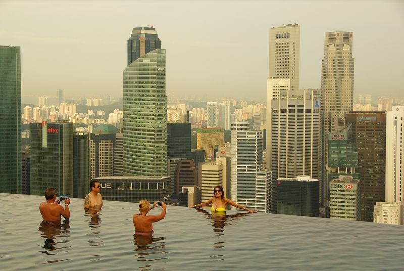 city, bay, architecture, skyscraper, vacation, weekend, pool, height, horizon, futurism, concept, megapolis, morning, relaxation Weekend фото превью