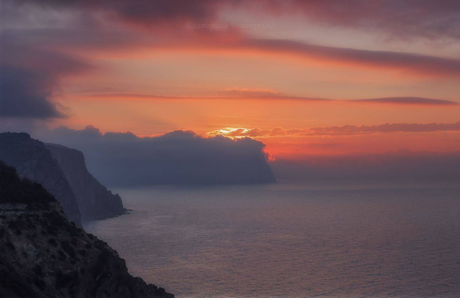 крым, севастополь, утро, рассвет, фиолент, море, горы, пейзаж, crimea, landscape, Дмитренко Екатерина