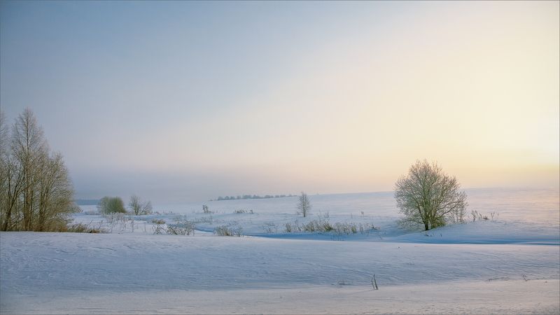 пейзаж, зима, утро, свет, цвет, александр никитинский Картинка деревенская...photo preview