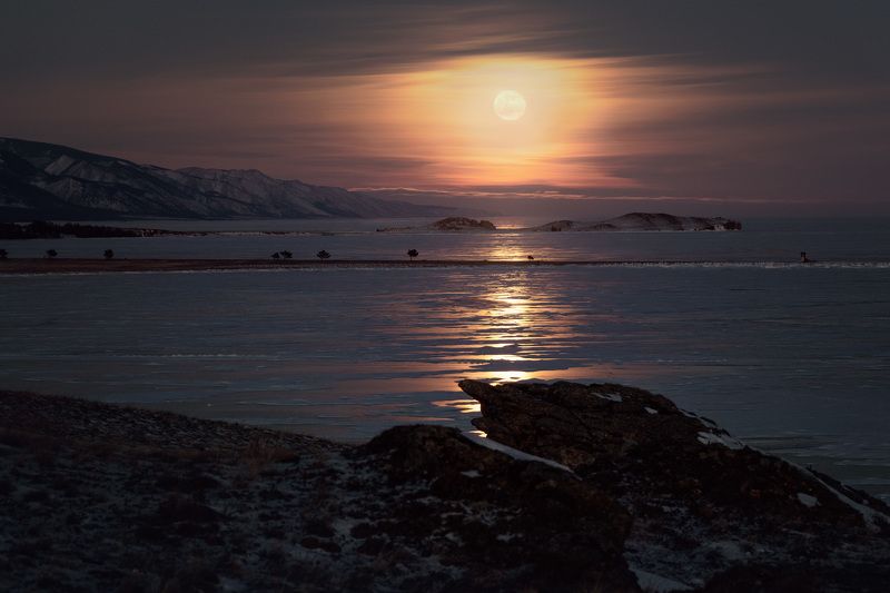 Январский вечер на Байкалеphoto preview