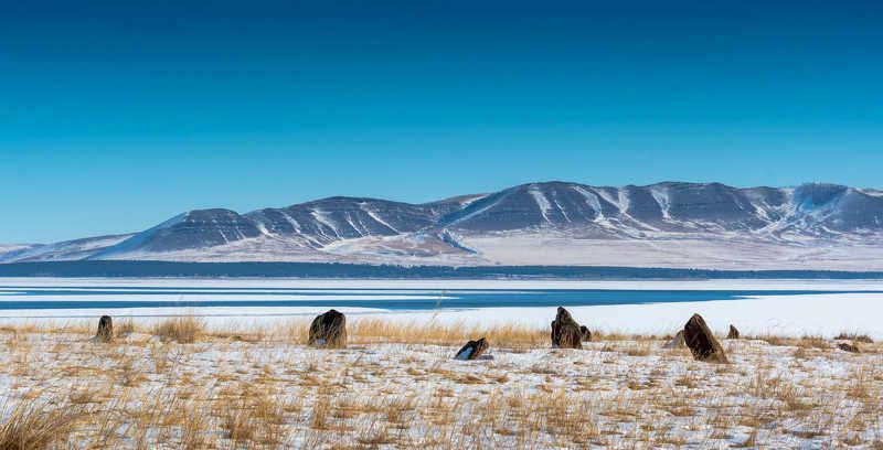 Река Енисей камни горы  Средний Енисей photo preview