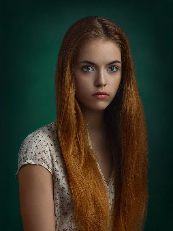 Взгляд, Девушка, Портрет, Рыжая ***photo preview