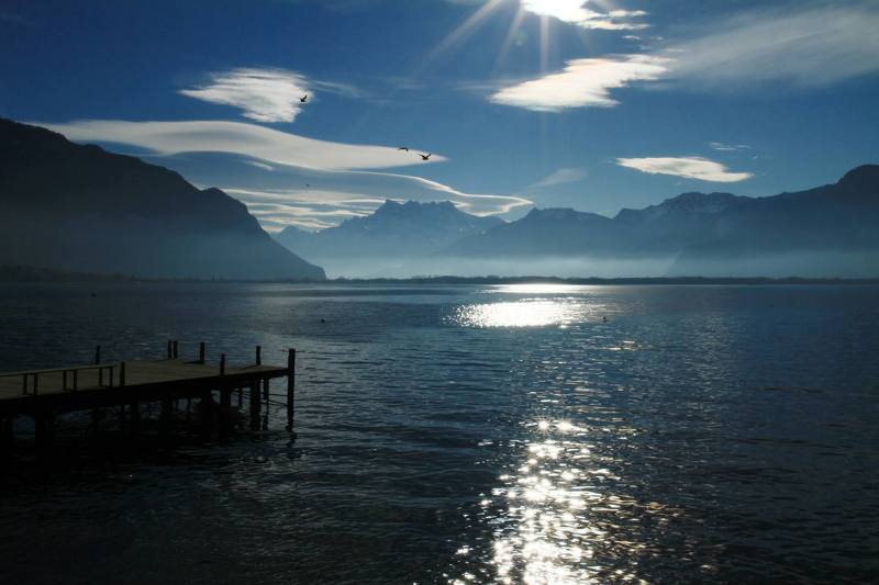Switzerland, Leman, lake, Dents du Midi ***photo preview