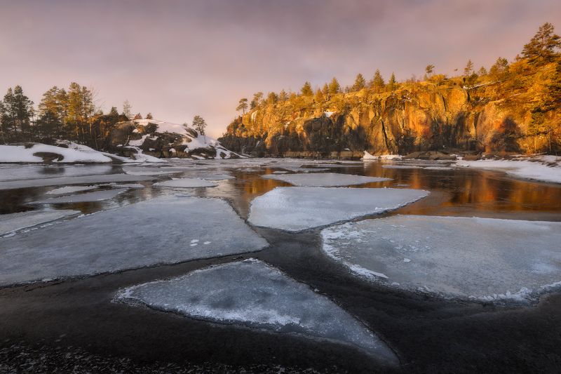зима, ладога, пейзаж, закат осколки зимыphoto preview