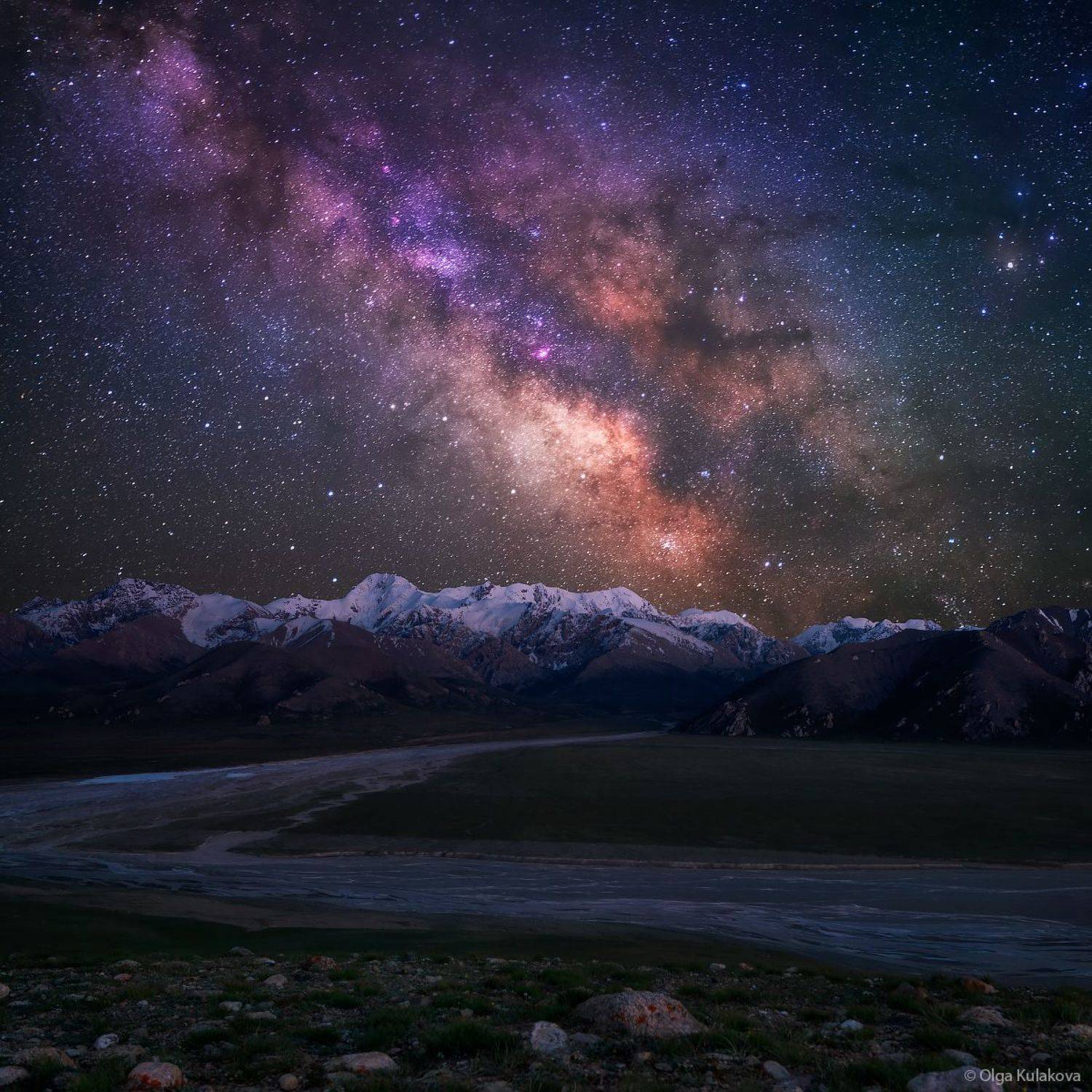 * * *. Автор: Ольга Кулакова горы, тянь-шань, киргизия, ночь, млечный путь, Ольга Кулакова