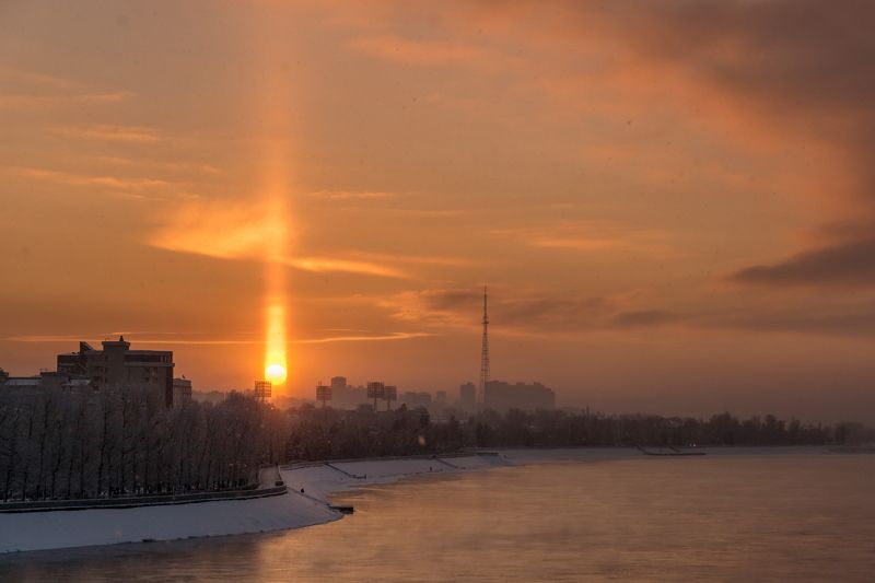 иркутск, ангара, зима, рассвет Пока горит свечаphoto preview