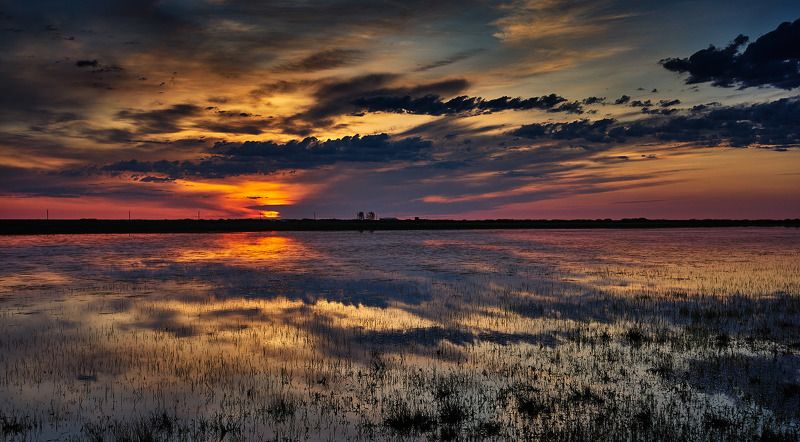 пейзаж закат Казахстан Тургай Вечерняя зорькаphoto preview