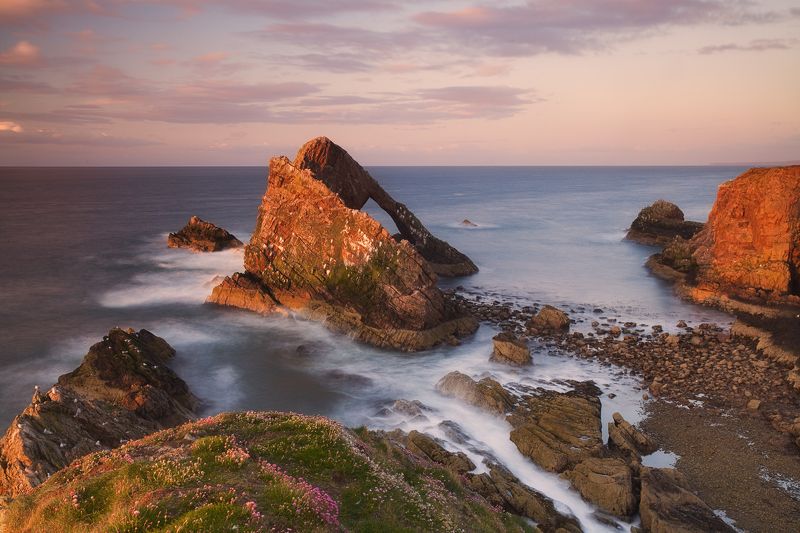 bow fiddle rock, portknockie, scotland, mc Приехать к морю в несезон..photo preview