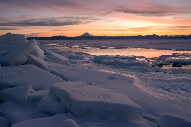 Вечер, берег и ворона крылоphoto preview