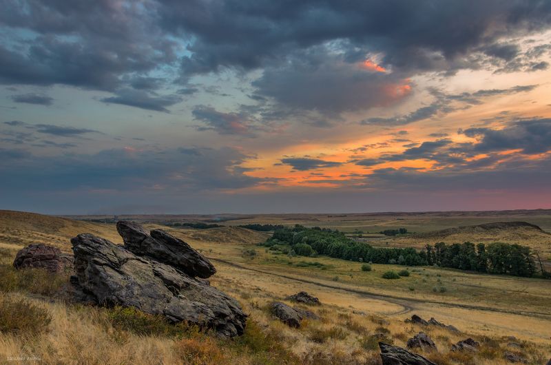 вечер, закат, оренбургская область ***photo preview