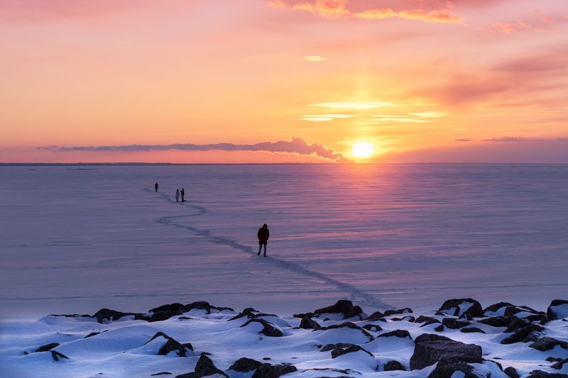 Зимний закатphoto preview