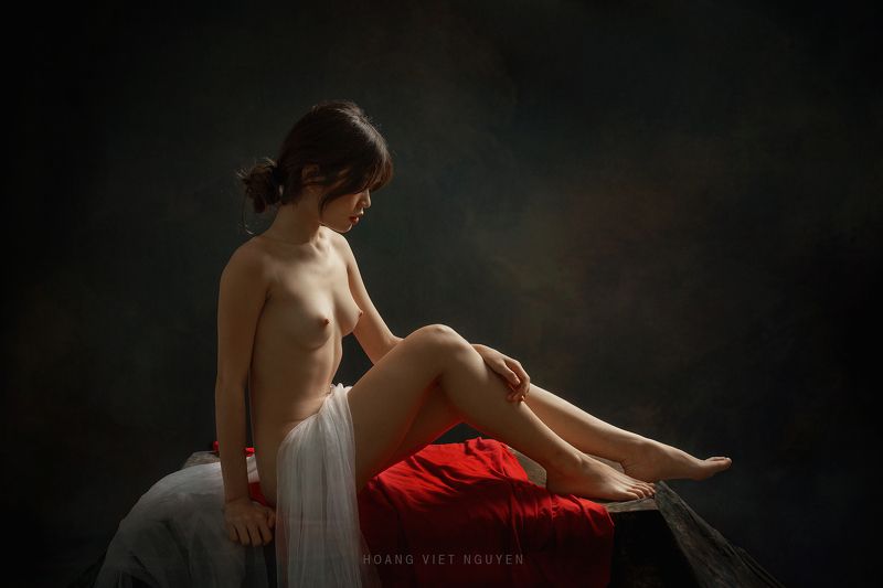 fine nude, nude, glamour, asian, vietnam, vietnamese, body, studio, young, red * * *photo preview