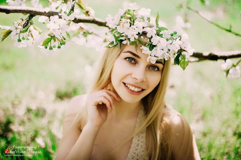 фотограф, арт, портрет, девушка, цветущие сады, нежность, okeyteam, kate troyan, photo Цветущаяphoto preview