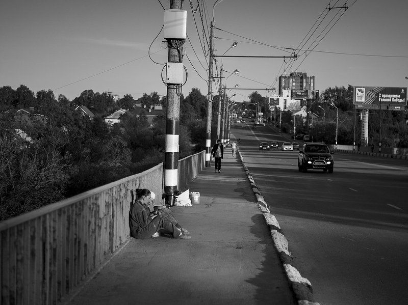 bnw, bw, street, чб Отдых после работыphoto preview