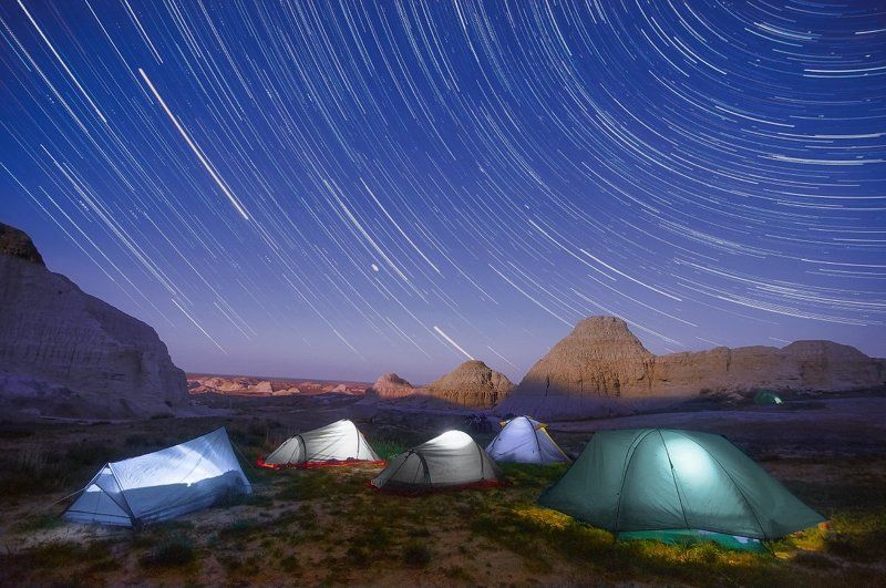 киин-кириш, казахстан, город духов, ночь, звезды, Киин-Кириш - «Город духов».photo preview