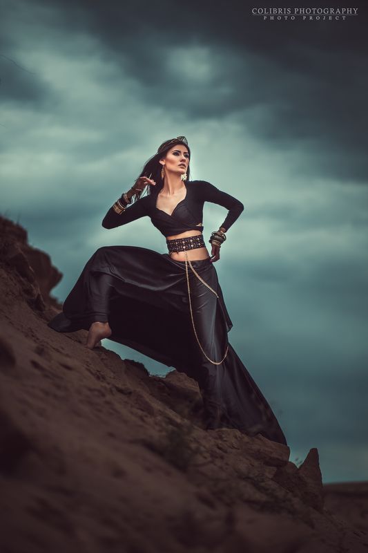 Beauty, Desert, Headdress, Model, Sand, Портрет Desert Rosephoto preview