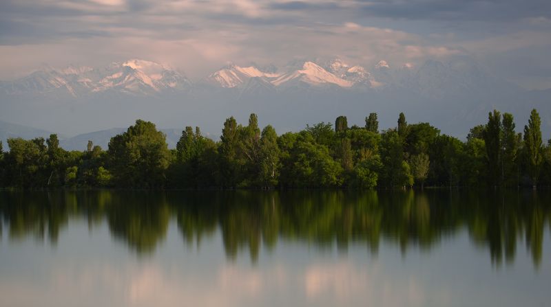 t_berg бишкек ала-арча киргизия горы Вечерний пейзаж в декорациях фото превью