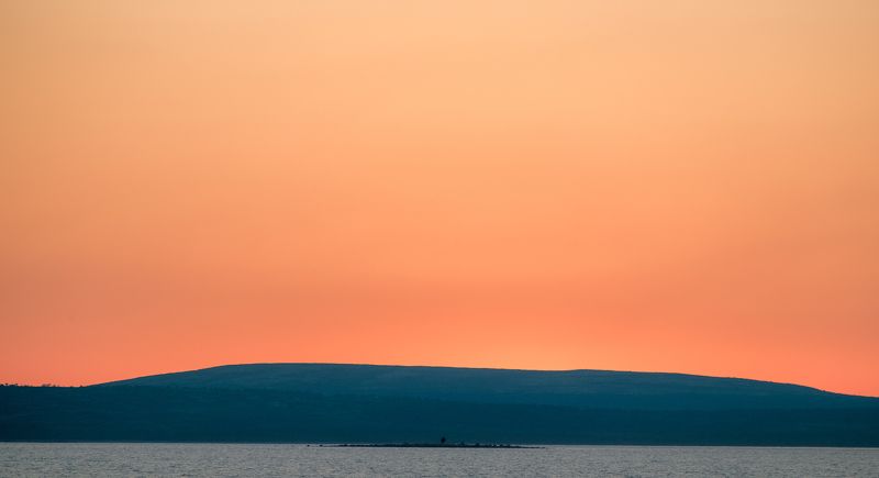 пейзаж, кольский, север, закат, озеро Оранжевое состояниеphoto preview