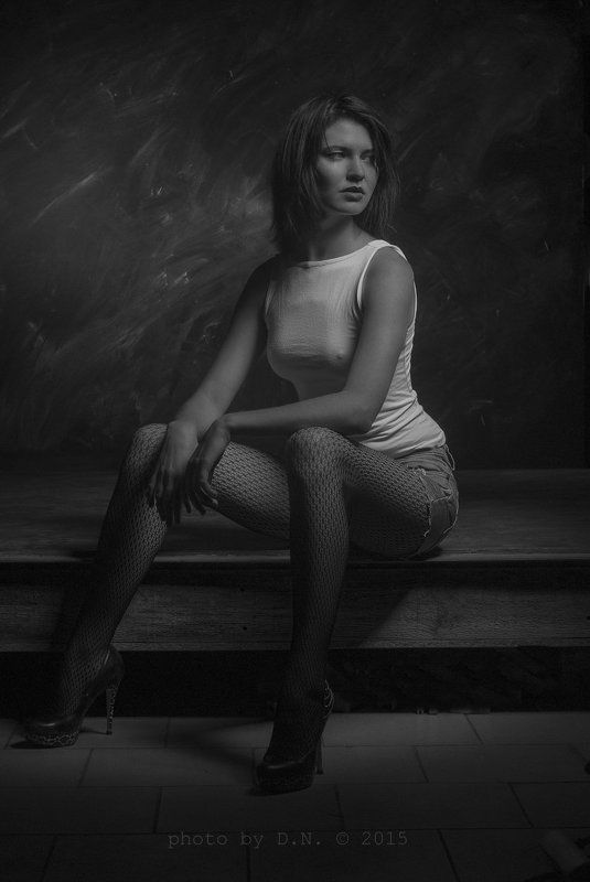 студия, портрет, ч/б Настяphoto preview