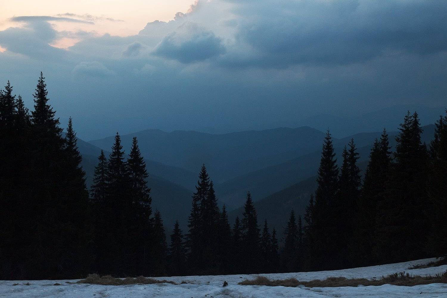 Мармаросы, горы, Карпаты, вечер, сумерки, долина, , Рычков Алексей