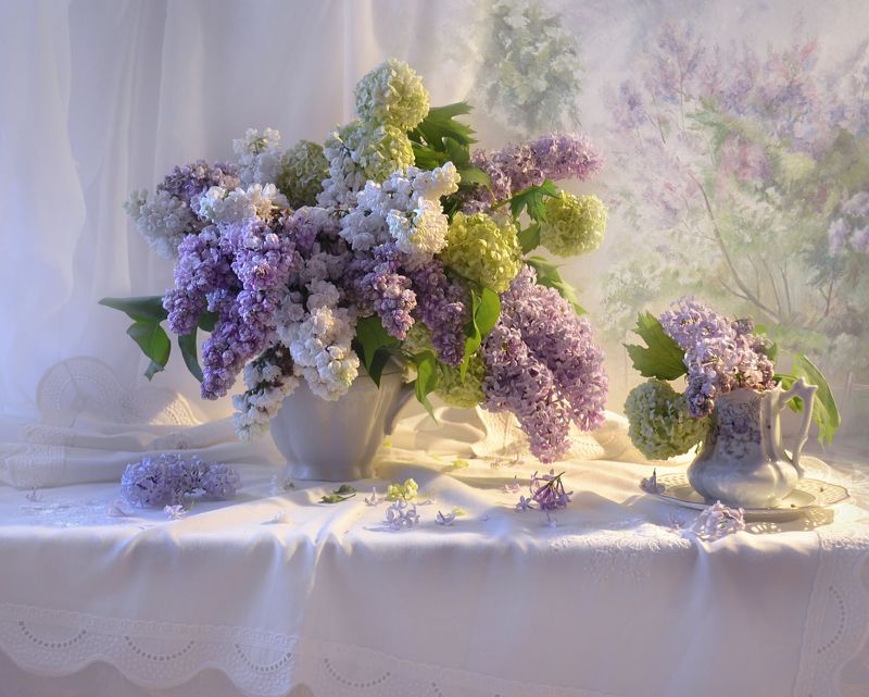 still life, натюрморт, цветы, фото натюрморт, весна, май, сирень, фарфор, настроение, Поэзия женской души...photo preview
