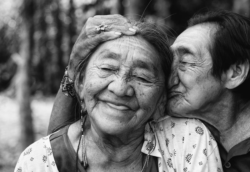 Brazil,  black and white,  love,  couple, old, man, woman,  Eternal love photo preview