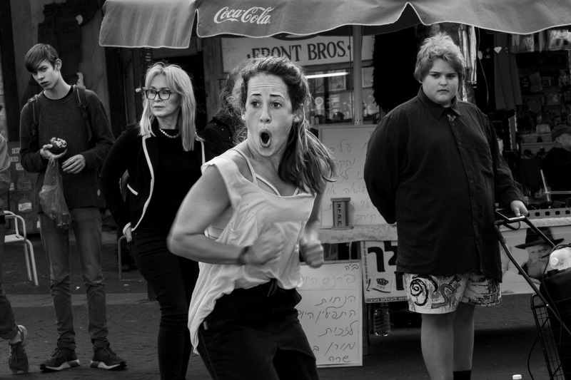 Tel Aviv,  black and white,  Israel,  woman,  Streets,  street Tel Aviv photo preview