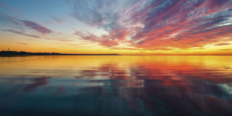 балтийское море, лето, закат, штиль *photo preview