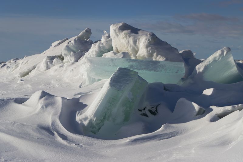 зима лед снег торос  Пейзаж без белого мишкиphoto preview