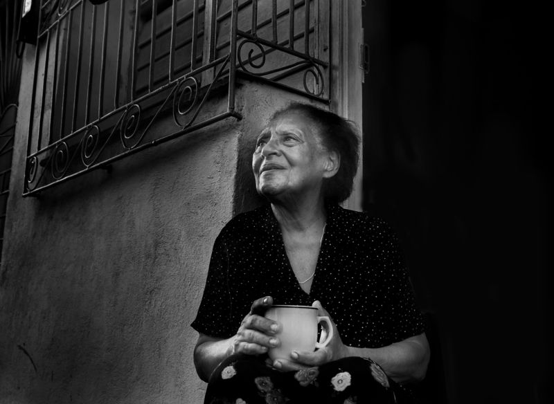 Cuba,  woman, coffee,  black and white,  street Coffee time photo preview