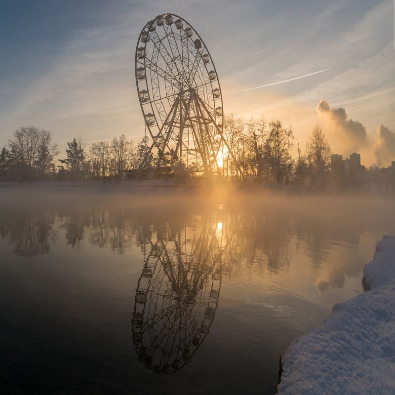 иркутск, ангара, зима, закат Катись, колесо!photo preview