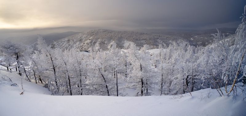 урал, зима, снег, небо, горы зимний уралphoto preview