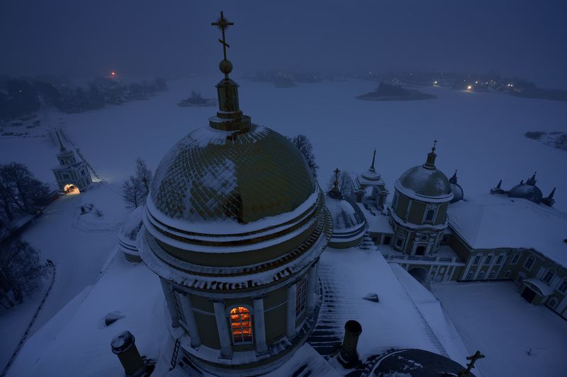 нило-столбенская пустынь, селигер Зимний вечерphoto preview