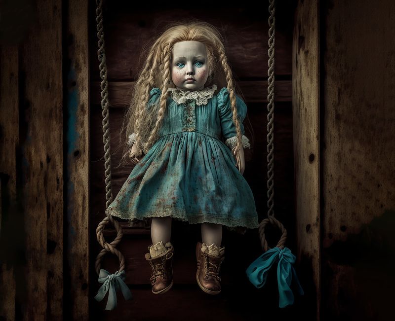 unnecessary, doll, toys, children, sadness, abandonment, loneliness a doll thrown to the ground - unnecessary фото превью