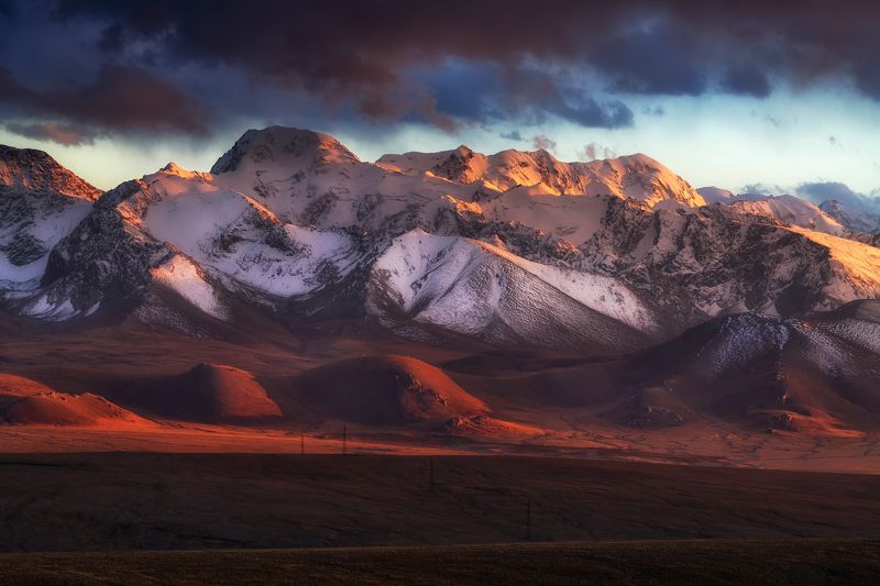 горы, тянь-шань, киргизия, осень, вечер, закат * * *photo preview