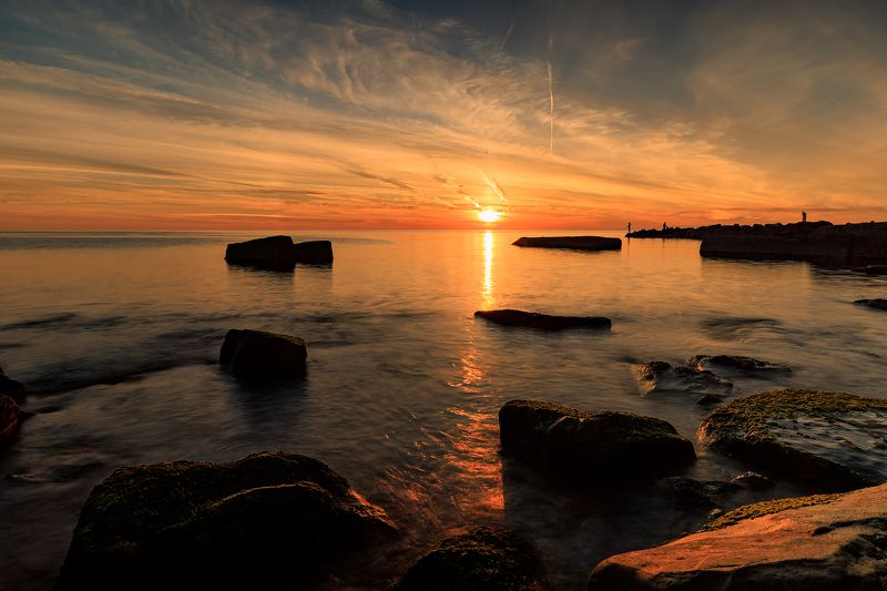 #море #закат #камни #природа #сочи #краски #волны Зимние закаты, Сочиphoto preview