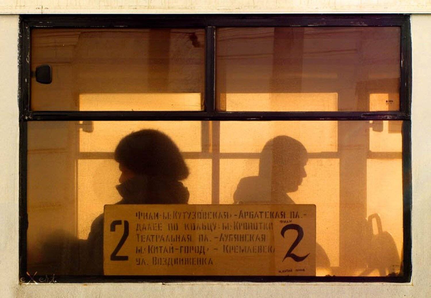 2. Автор: eXert город, москва, зима, трамвай, окно, мужчина, женщина, eXert