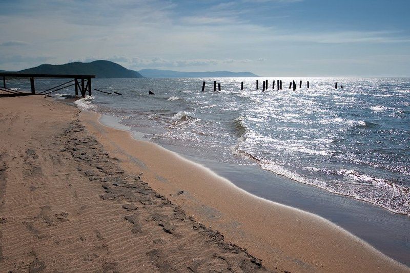 бурятия, байкал, гремячинск, пирс, волна photo preview