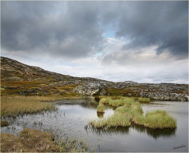 баренцево море, малая немецкая бухта, перевал,озеро, июнь 2009 Лохнесское чудовище переехало?) фото превью
