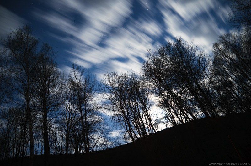 облака, небо, ночь, река Река Мста 2009photo preview