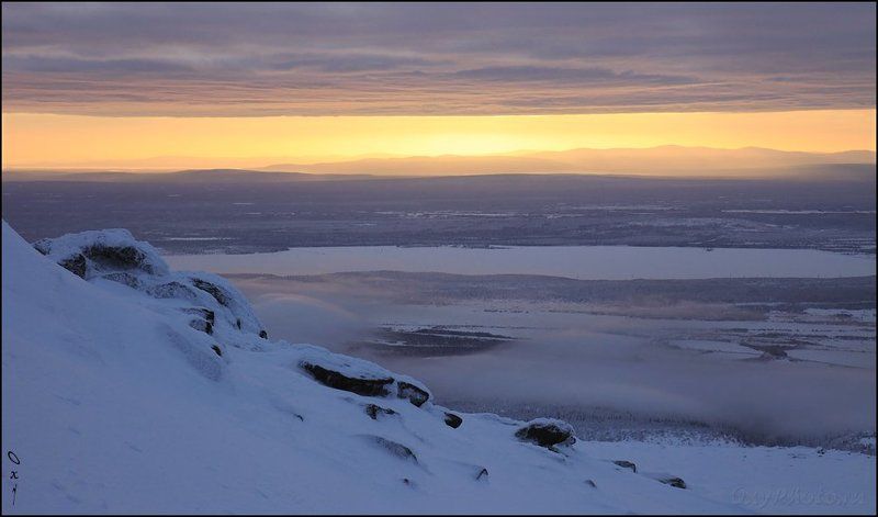 khibiny, mountain, russia, горы, россия, хибины, тундра, лесотундра Короткий зимний день Заполярья...photo preview