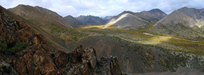 хабаровский край, охотский район, ульбея, дарпирчан, осень, горы, ледниковая долина Ледниковая долинаphoto preview