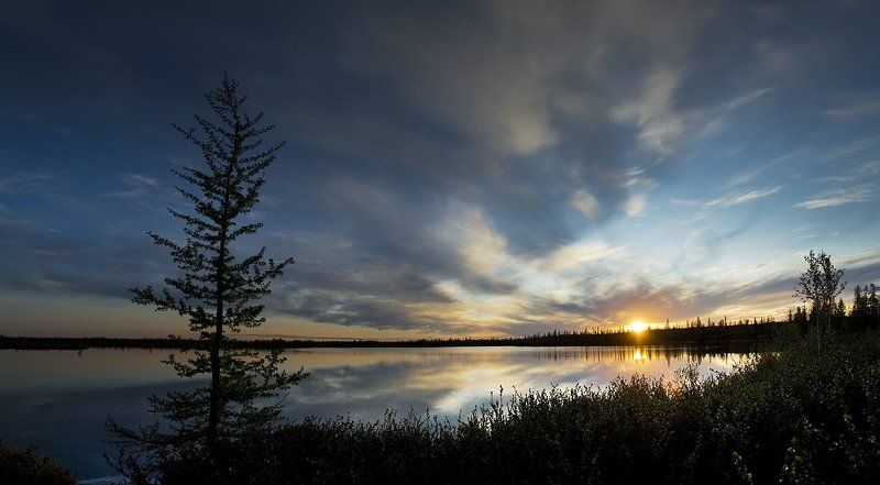 закат, пейзаж, природа, солце, север, панорама белые ночи#2photo preview