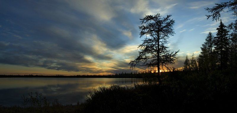 север,закат, природа ,пейзаж, панорама белые ночи#3photo preview