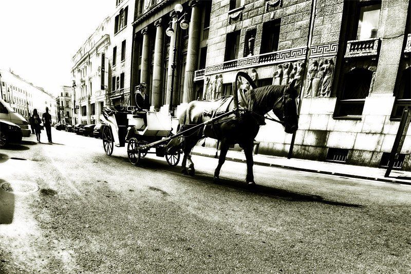 Старая коняшка на Питерских улочкахphoto preview