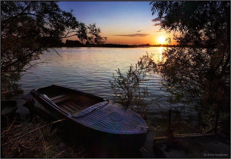 нсо, река, обь, закат, аня графова Обской закатphoto preview