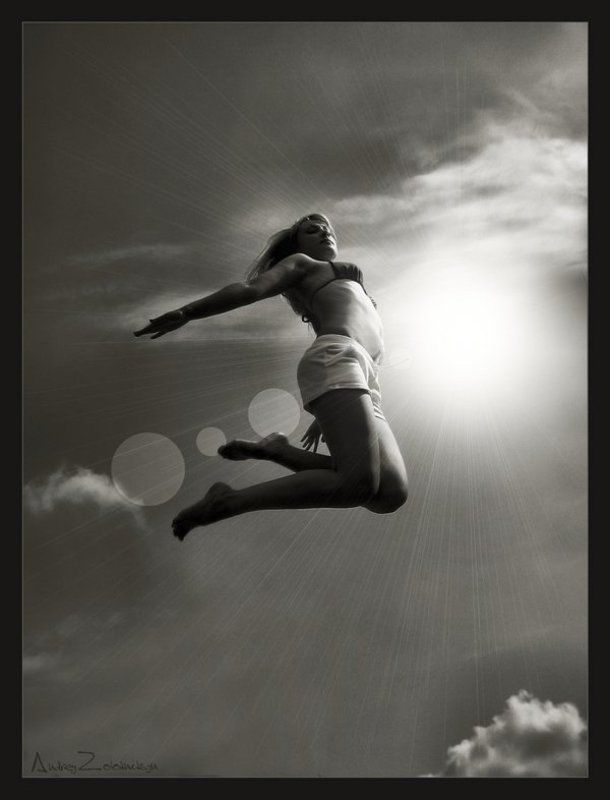 портрет, девушка, полет, прыжок, небо, солнце Я могу!photo preview