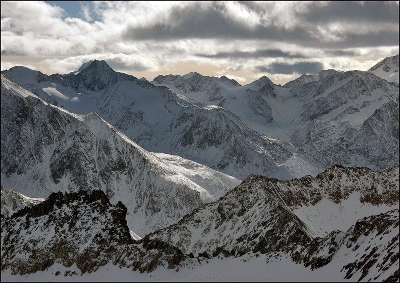 австрия, альпы, зёльден, горы, снег, облака, austria, soelden, alp, mountains ***photo preview
