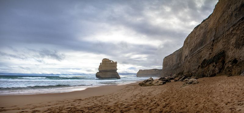Австралия, Берег, Виктория, Море, Океан, Панорама, Пейзаж, Скалы На берегу Океанаphoto preview