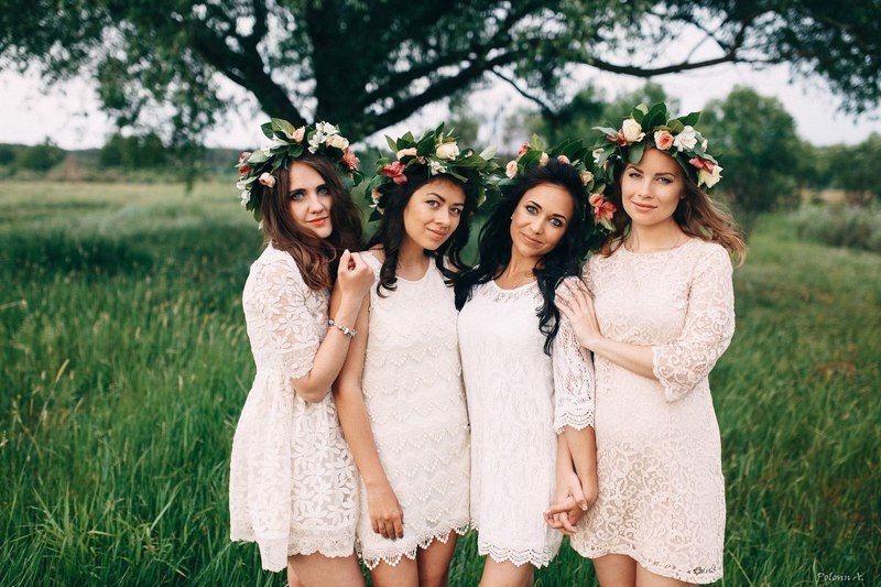 Венок, Девушка, Деревня, Лето, Поле 4 нимфыphoto preview